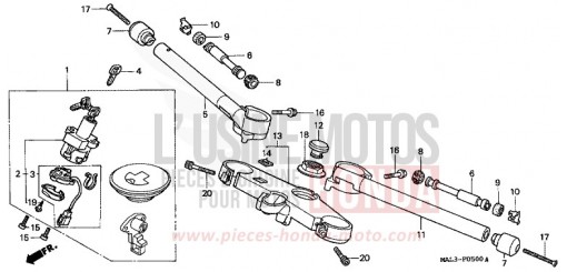 ROHRGRIFF/OBERE BRUECKE CBR600FW de 1998